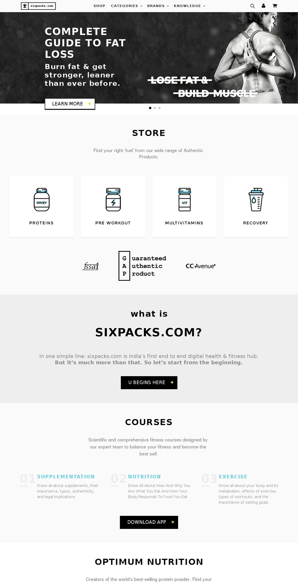 sixpacks.com — Shopify storefront screenshot