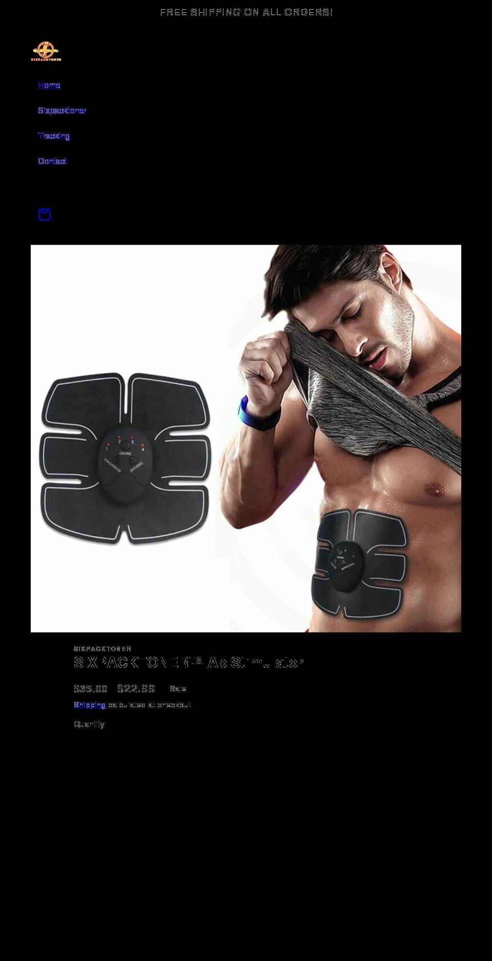 sixpacktoner.com shopify website screenshot