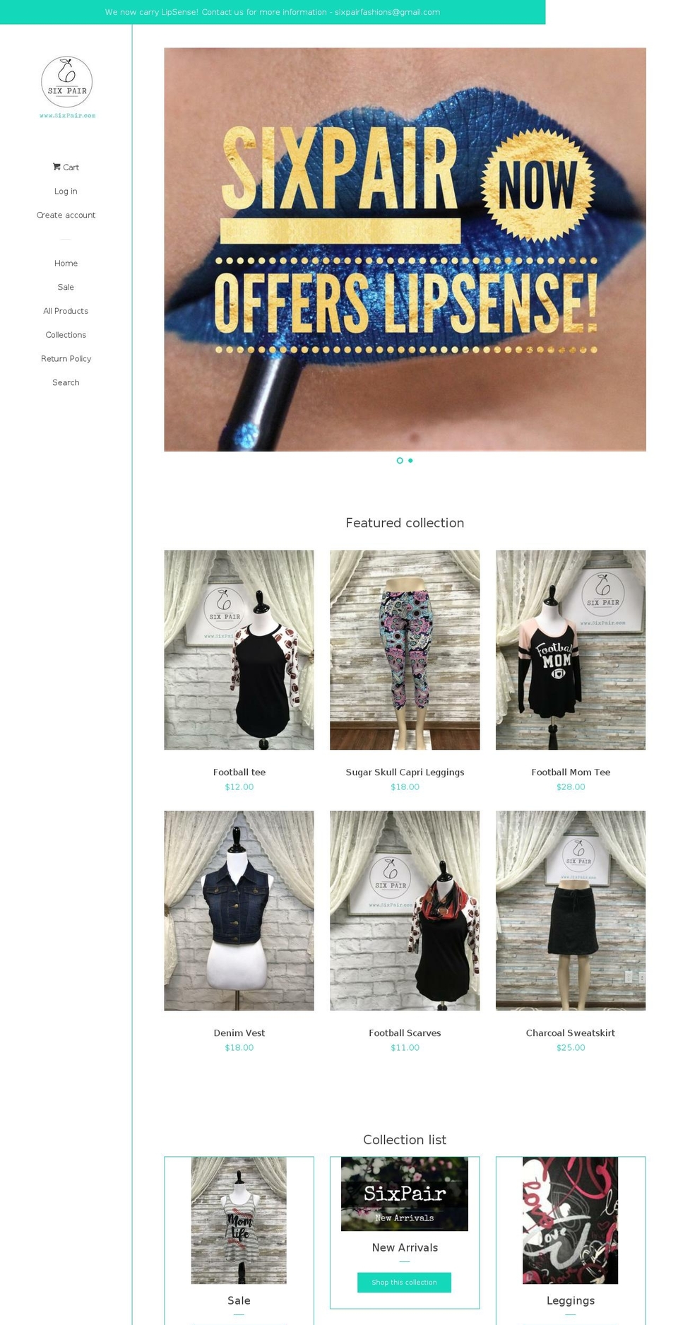 sixpair.com — Shopify storefront screenshot