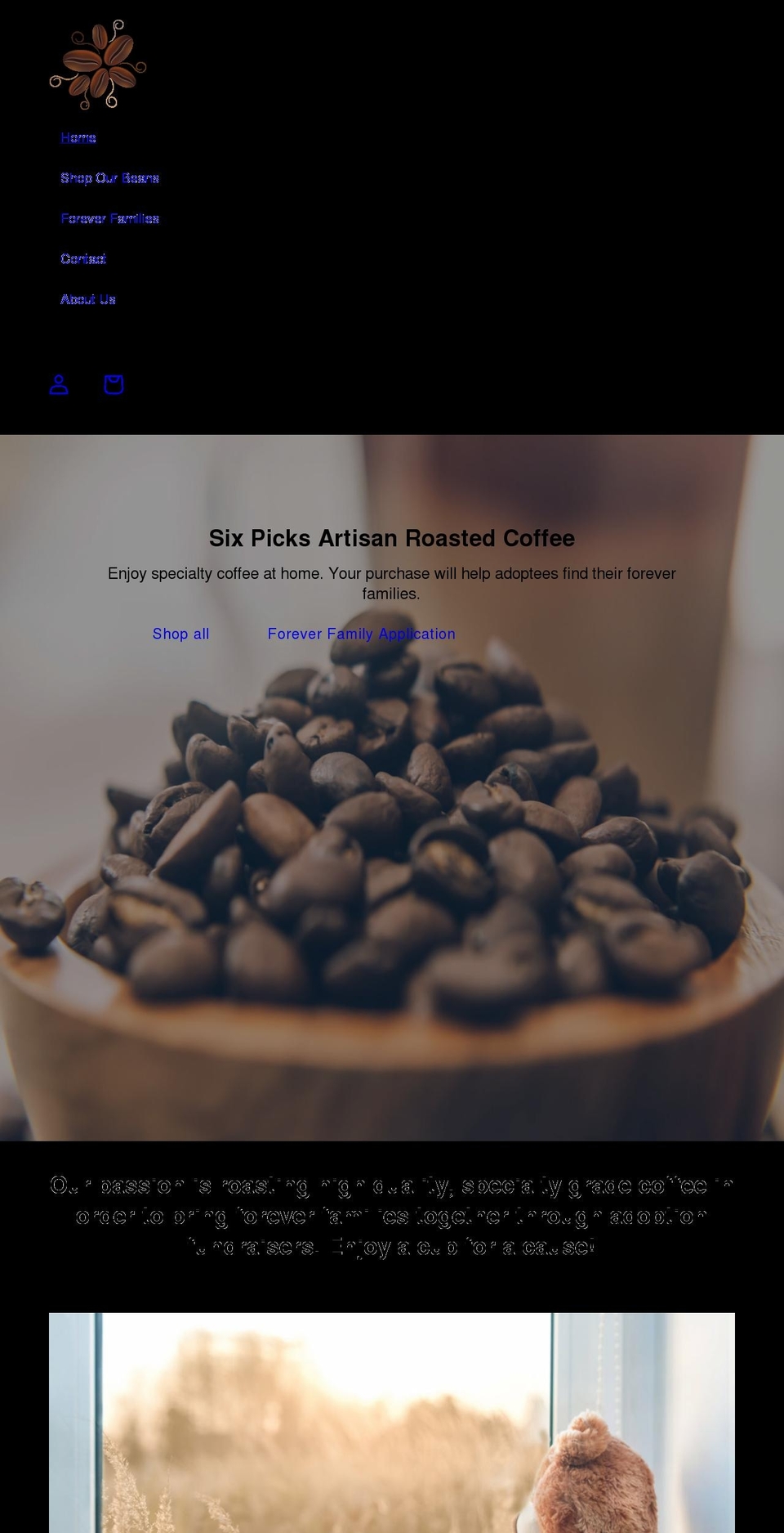 sixpickscoffee.com shopify website screenshot