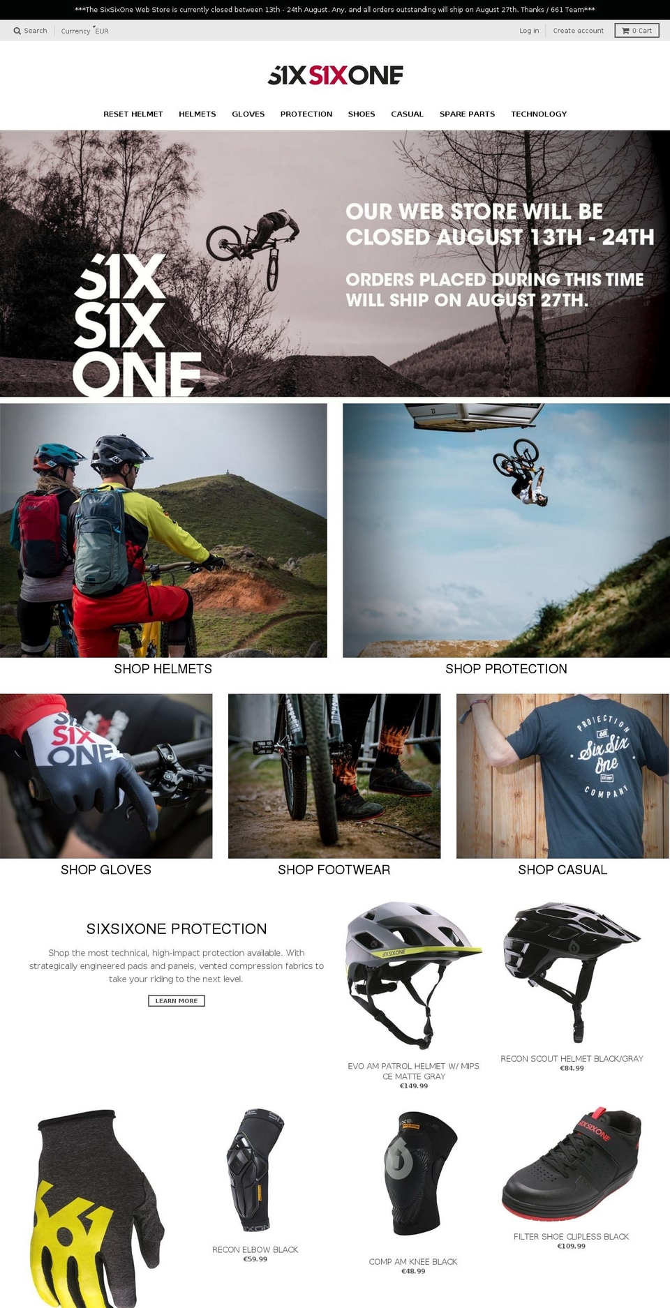 sixsixone-europe.myshopify.com shopify website screenshot