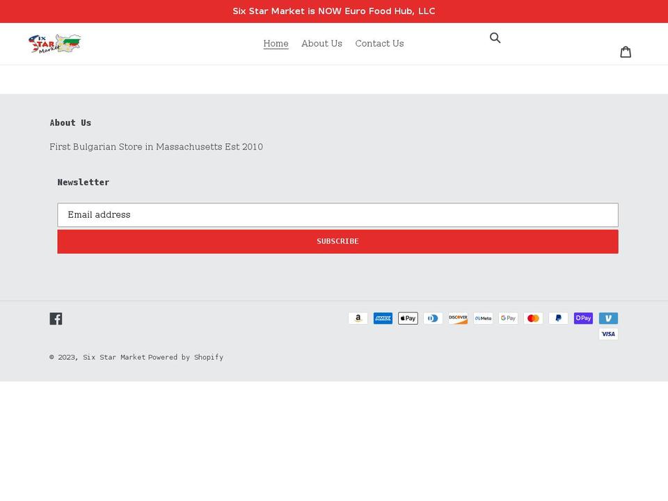 sixstarmarket.com shopify website screenshot