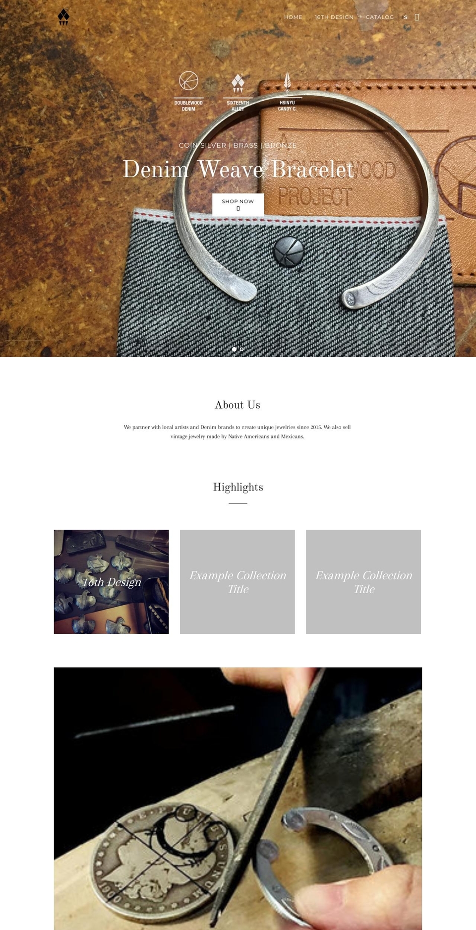sixteenthalley.com shopify website screenshot