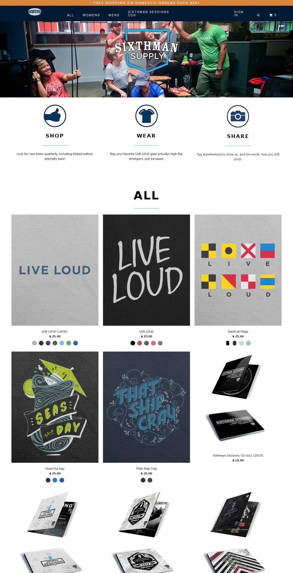 sixthmansupply.com — Shopify storefront screenshot