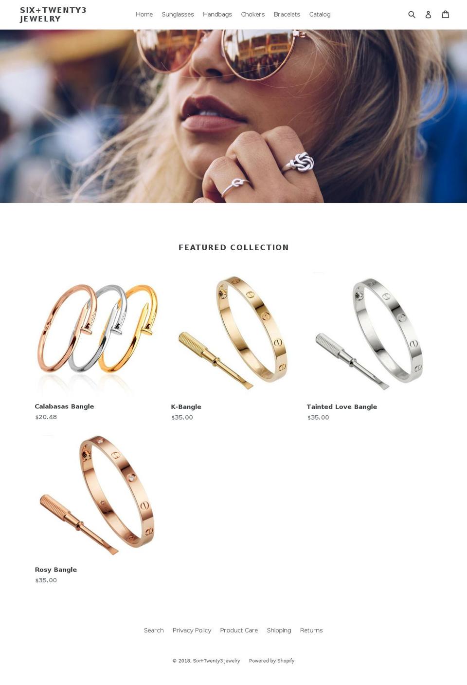 sixtwenty3jewelry.com — Shopify storefront screenshot