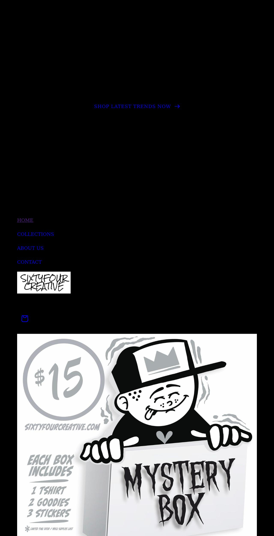 sixtyfourcreative.com shopify website screenshot