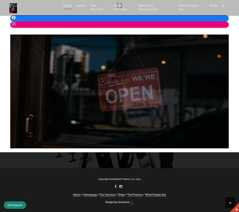 sizematterzfitness.com shopify website screenshot