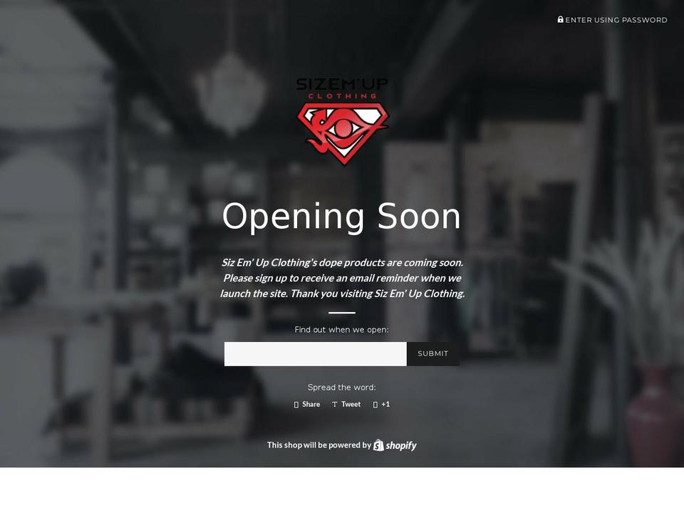sizemupclothing.myshopify.com shopify website screenshot