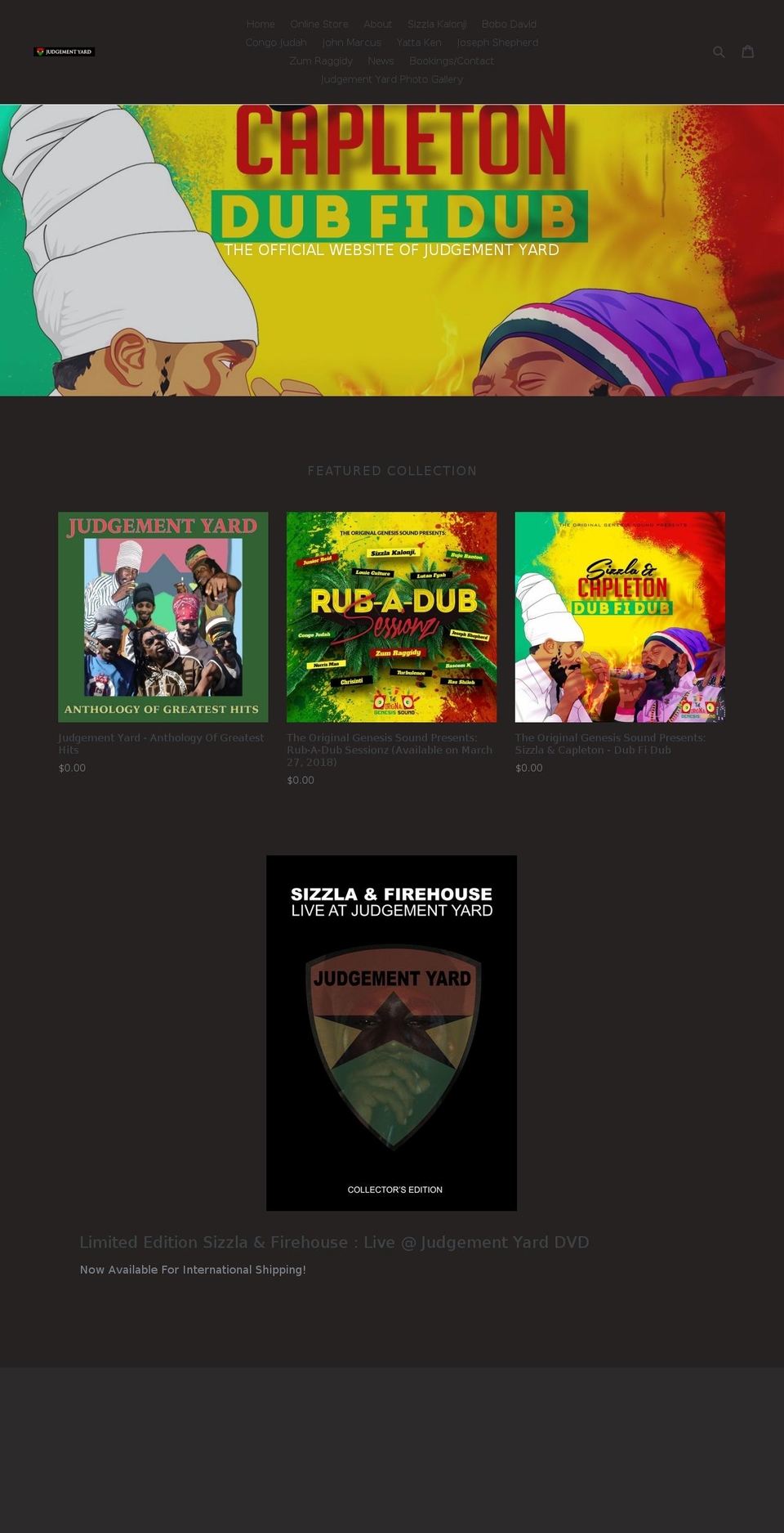 sizzla-kalonji.com — Shopify storefront screenshot