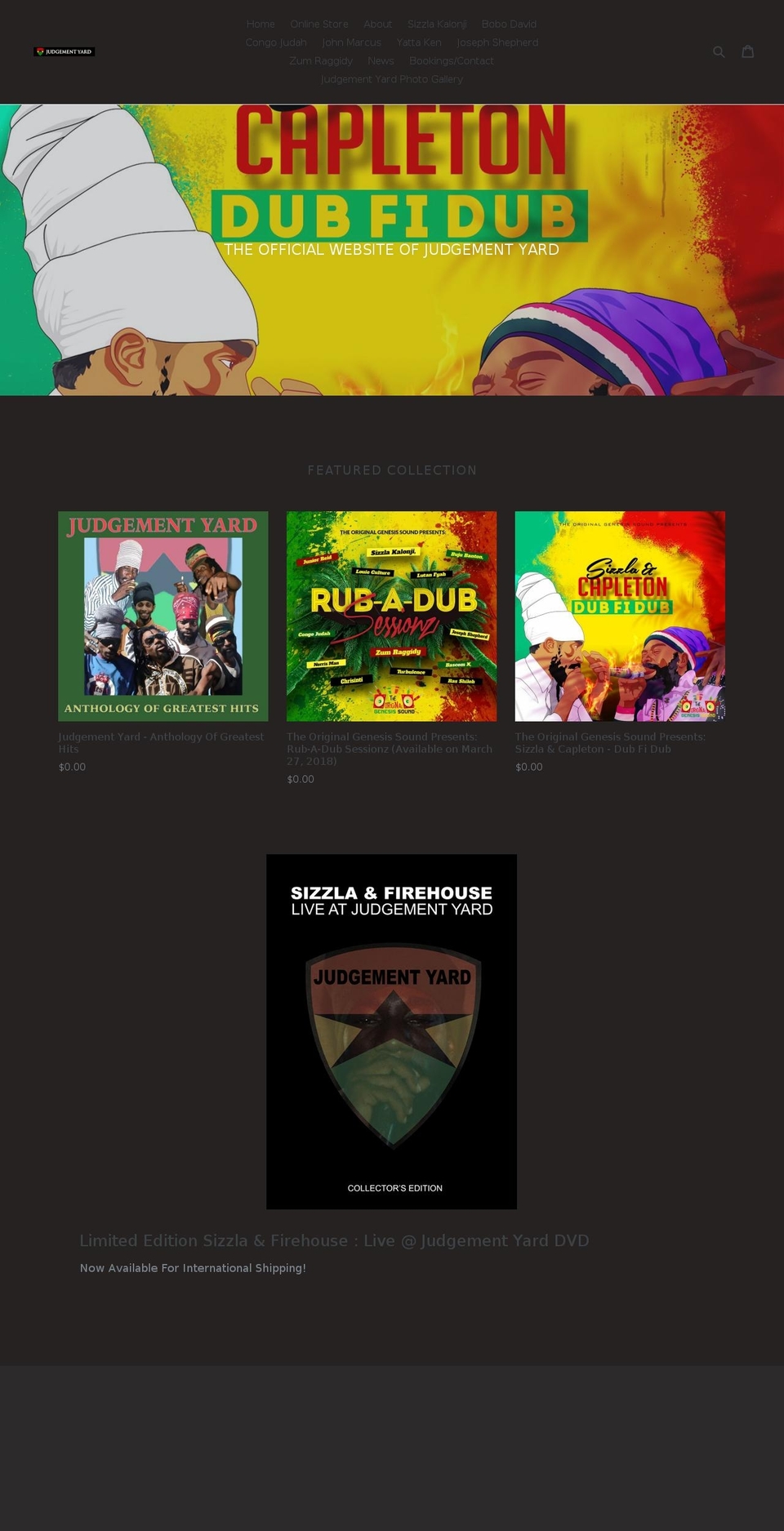 sizzla.org shopify website screenshot