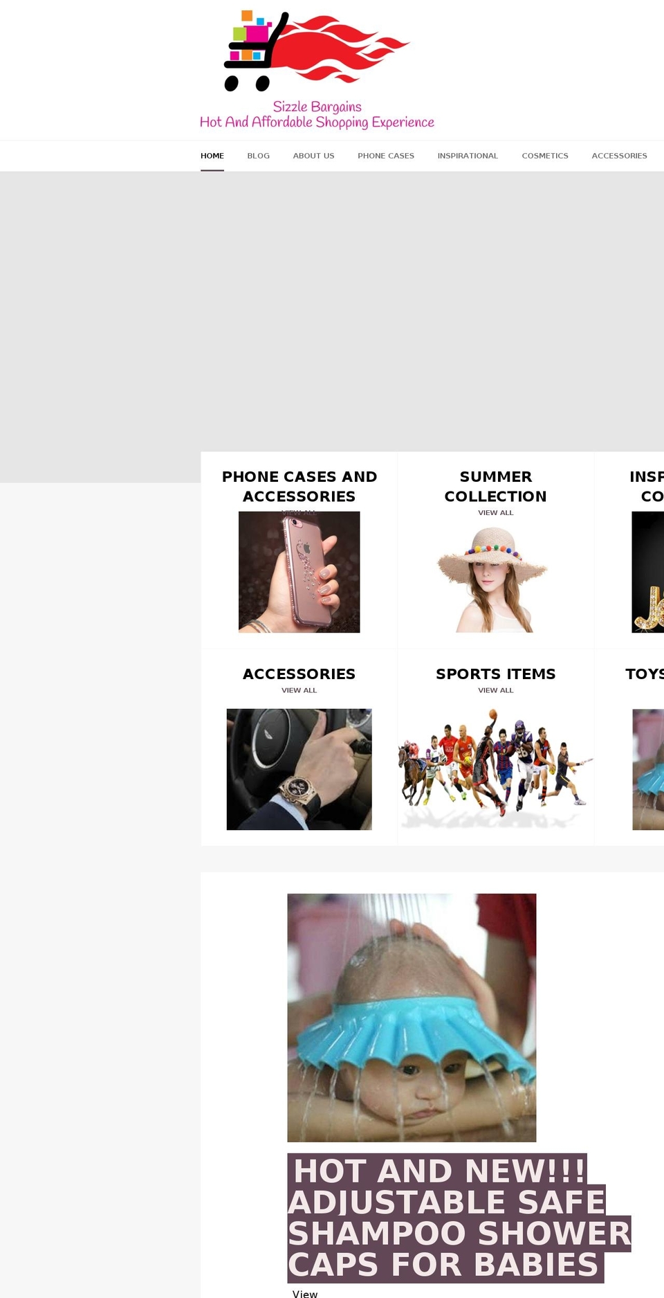sizzlebargains.com shopify website screenshot