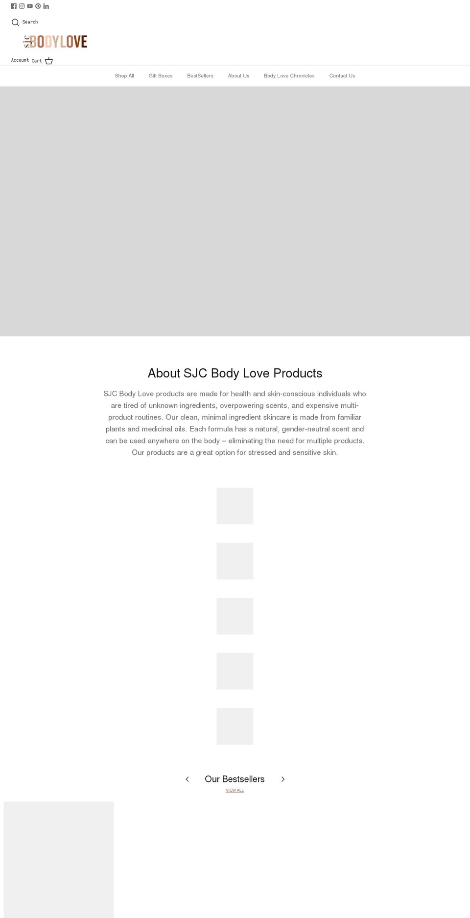 sjcbodylove.com shopify website screenshot