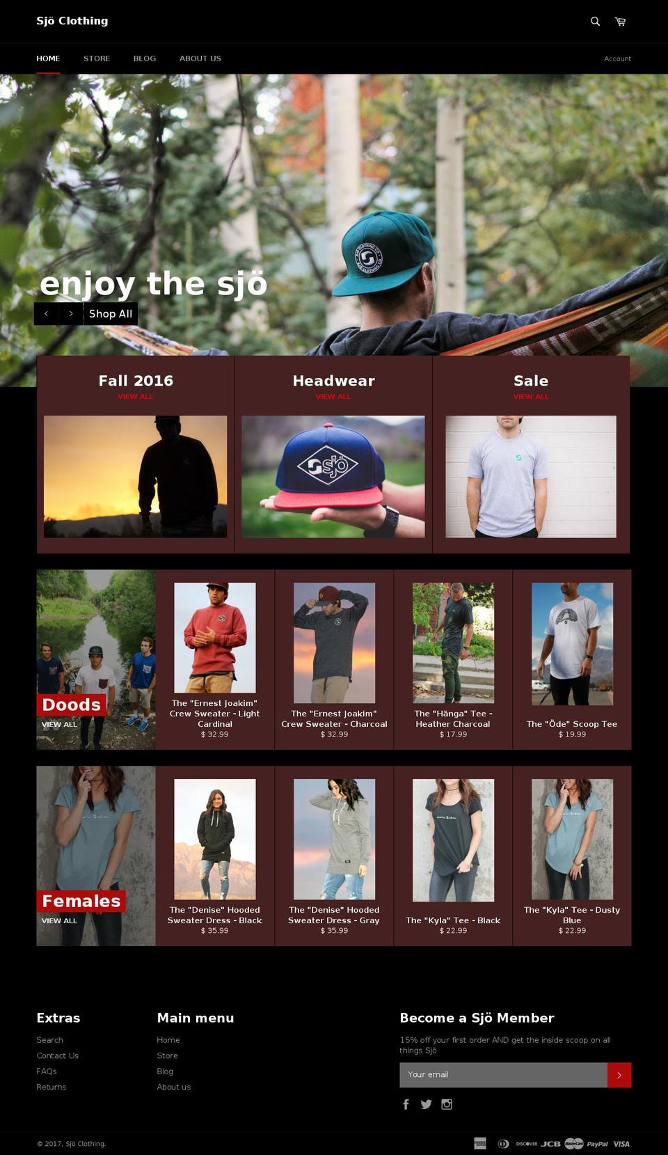 sjo.clothing shopify website screenshot