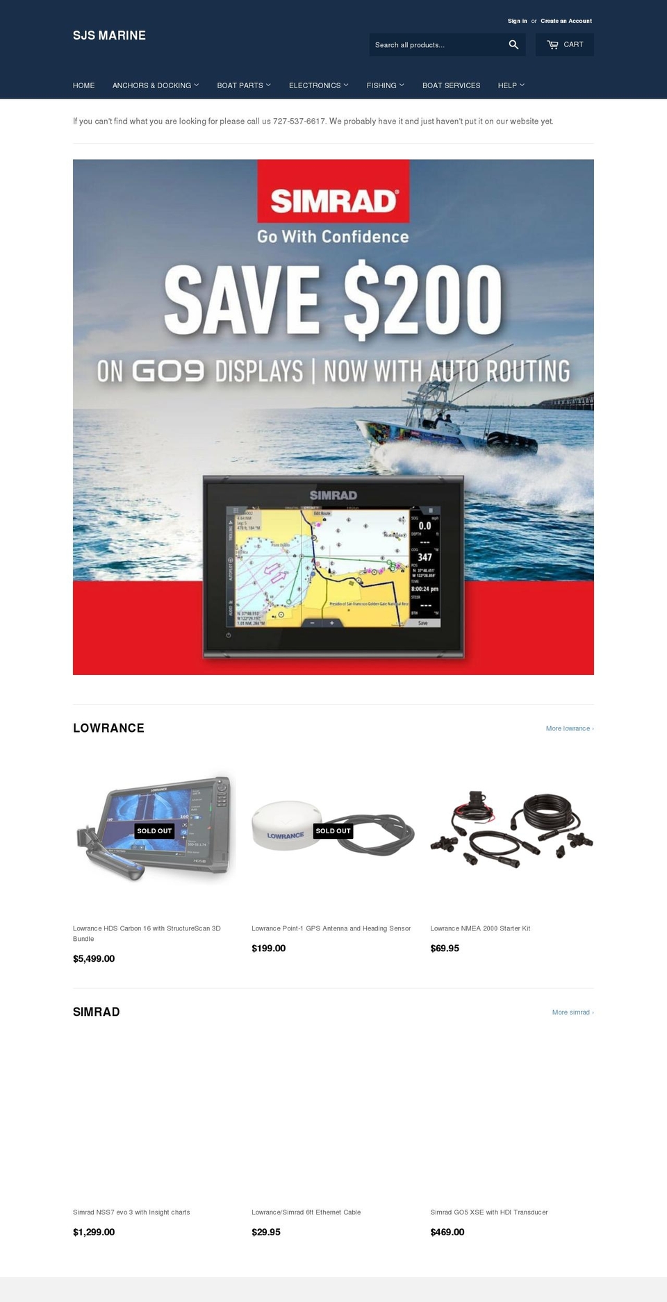 sjs-electronics.com — Shopify storefront screenshot