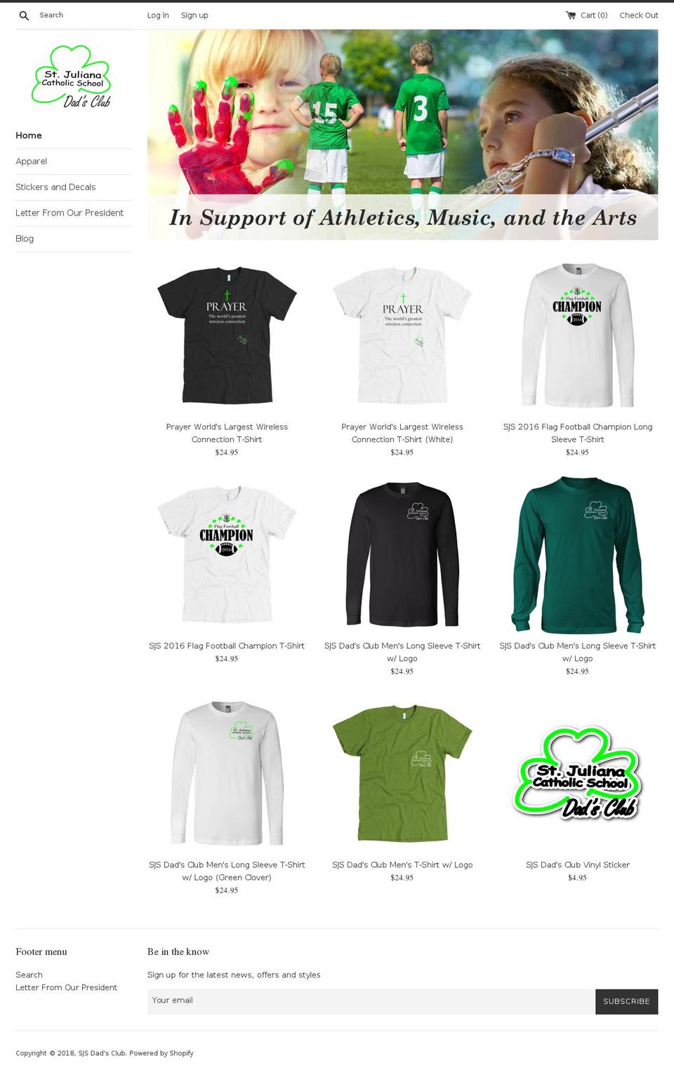 sjsdadsclub.com — Shopify storefront screenshot