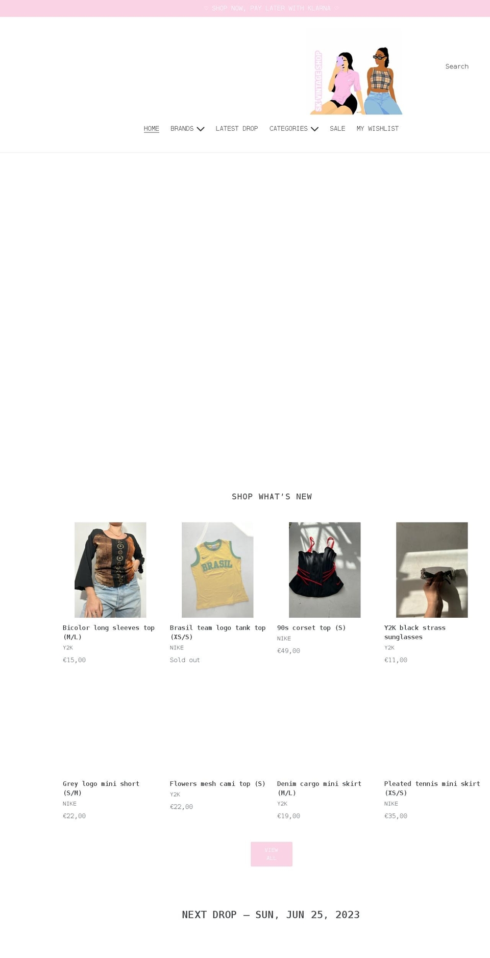 sk-vintage.com shopify website screenshot