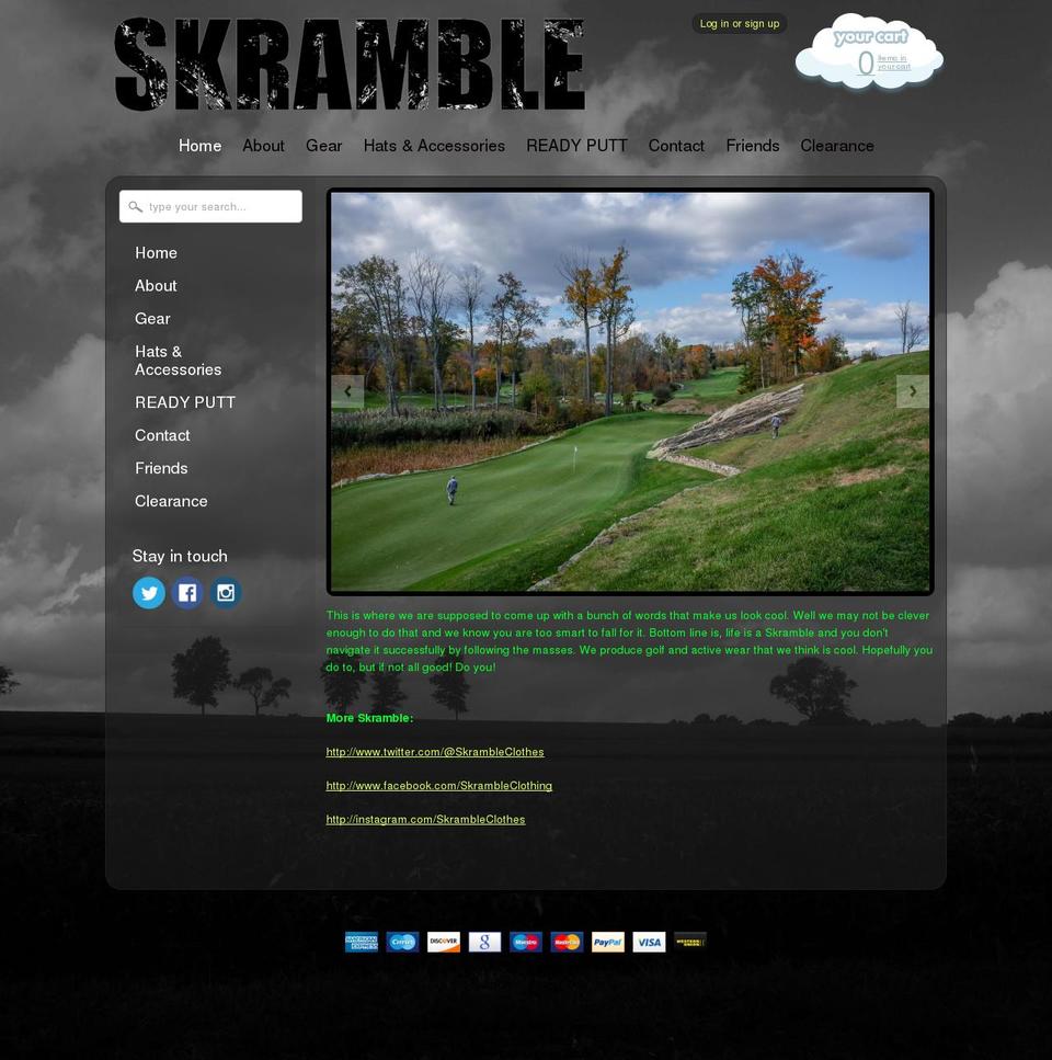 sk.golf shopify website screenshot