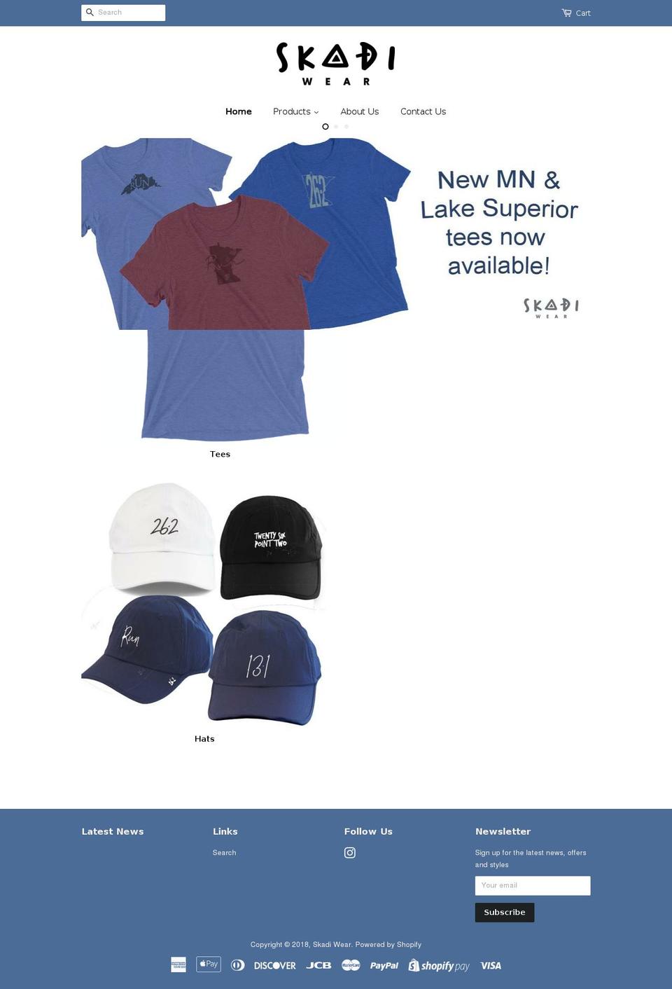 skadiwear.com — Shopify storefront screenshot