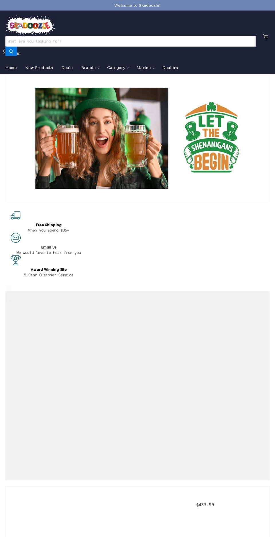skadoozle.com shopify website screenshot