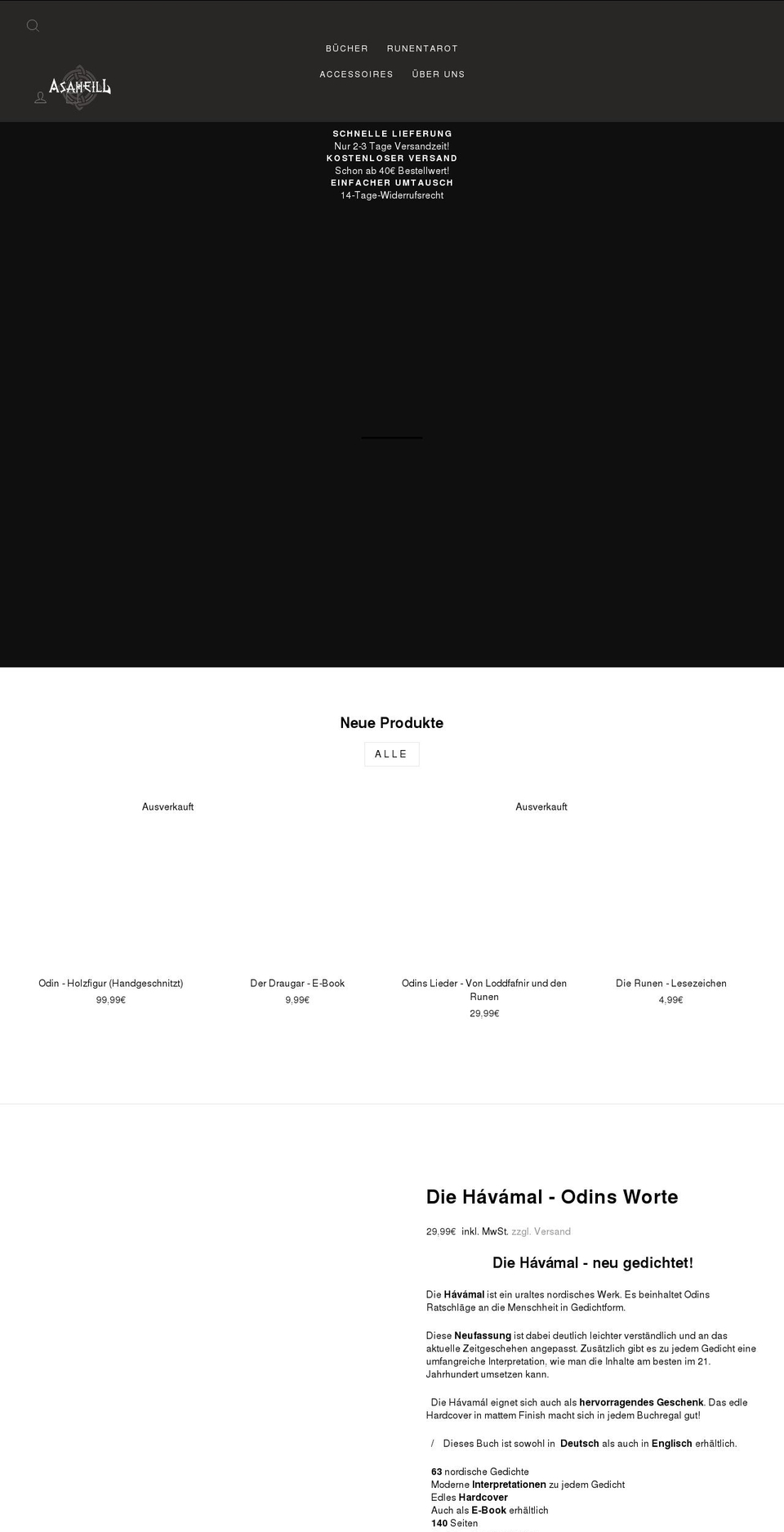 skaldenshop.com shopify website screenshot