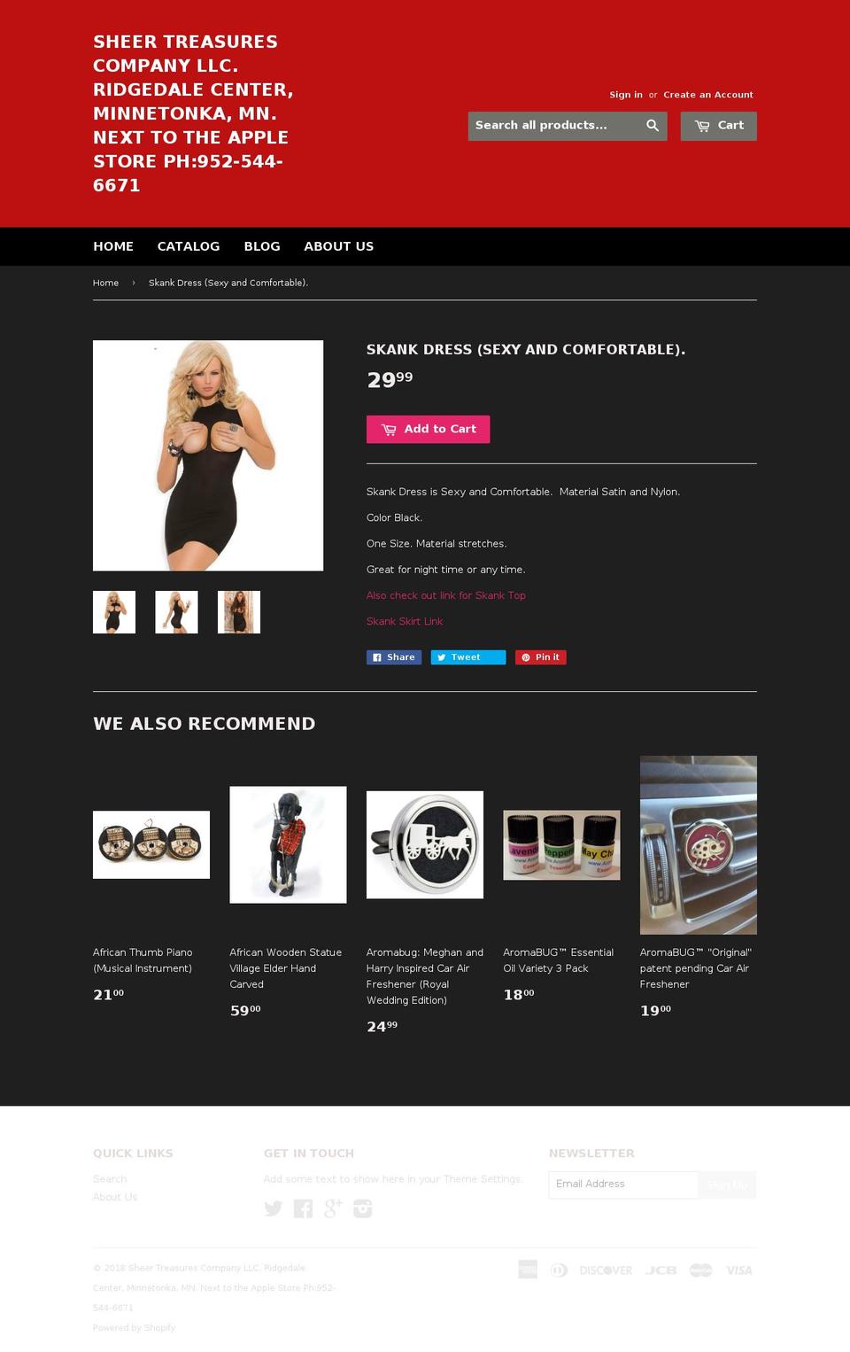 skankdress.com — Shopify storefront screenshot