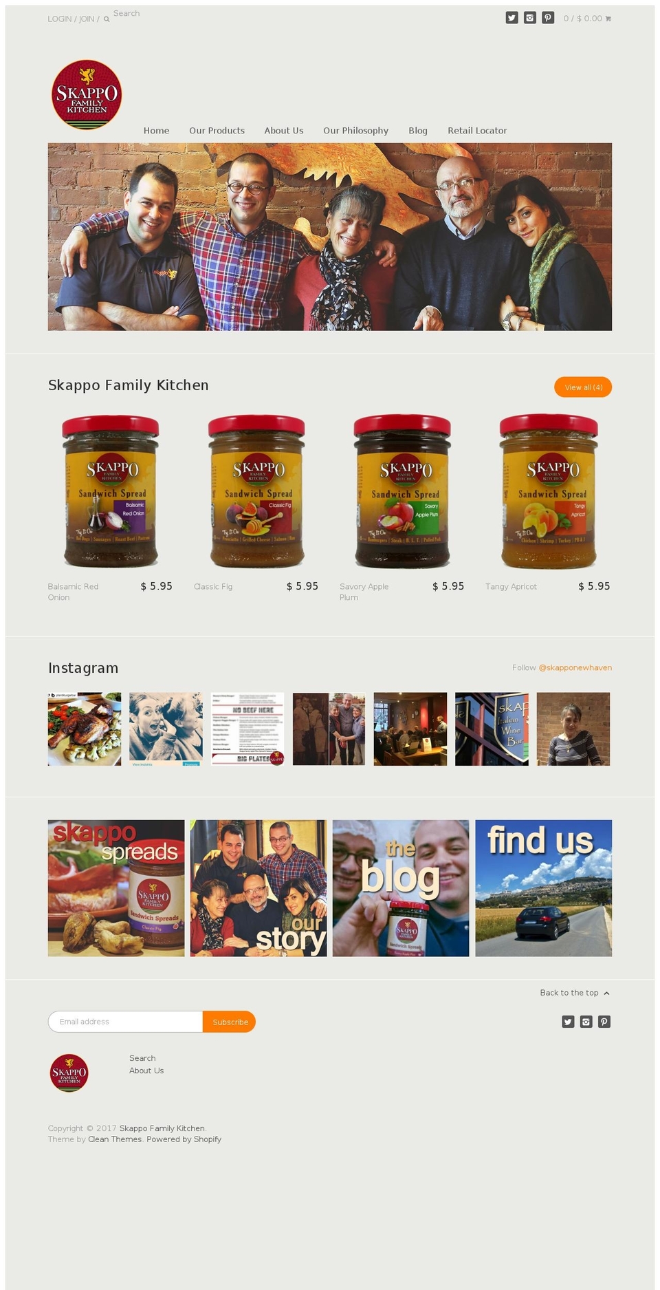 skappofamilykitchen.com shopify website screenshot