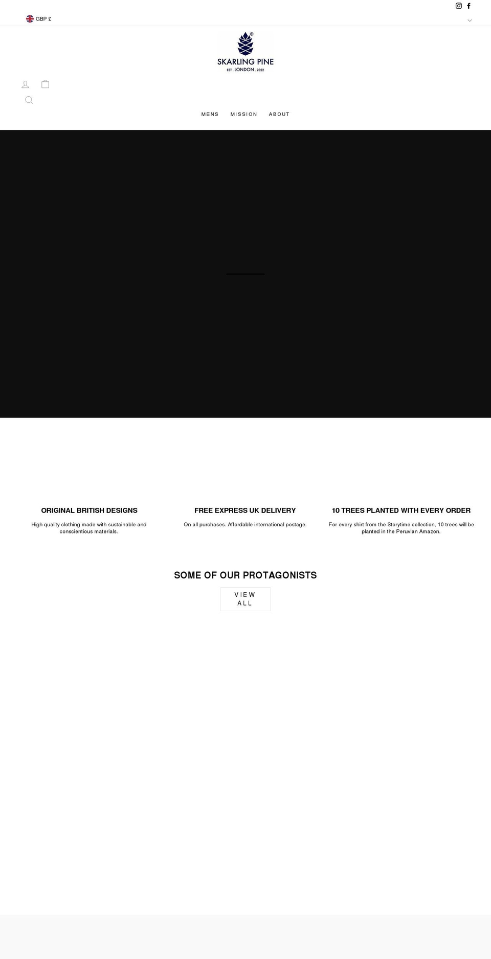 skarlingpine.com shopify website screenshot