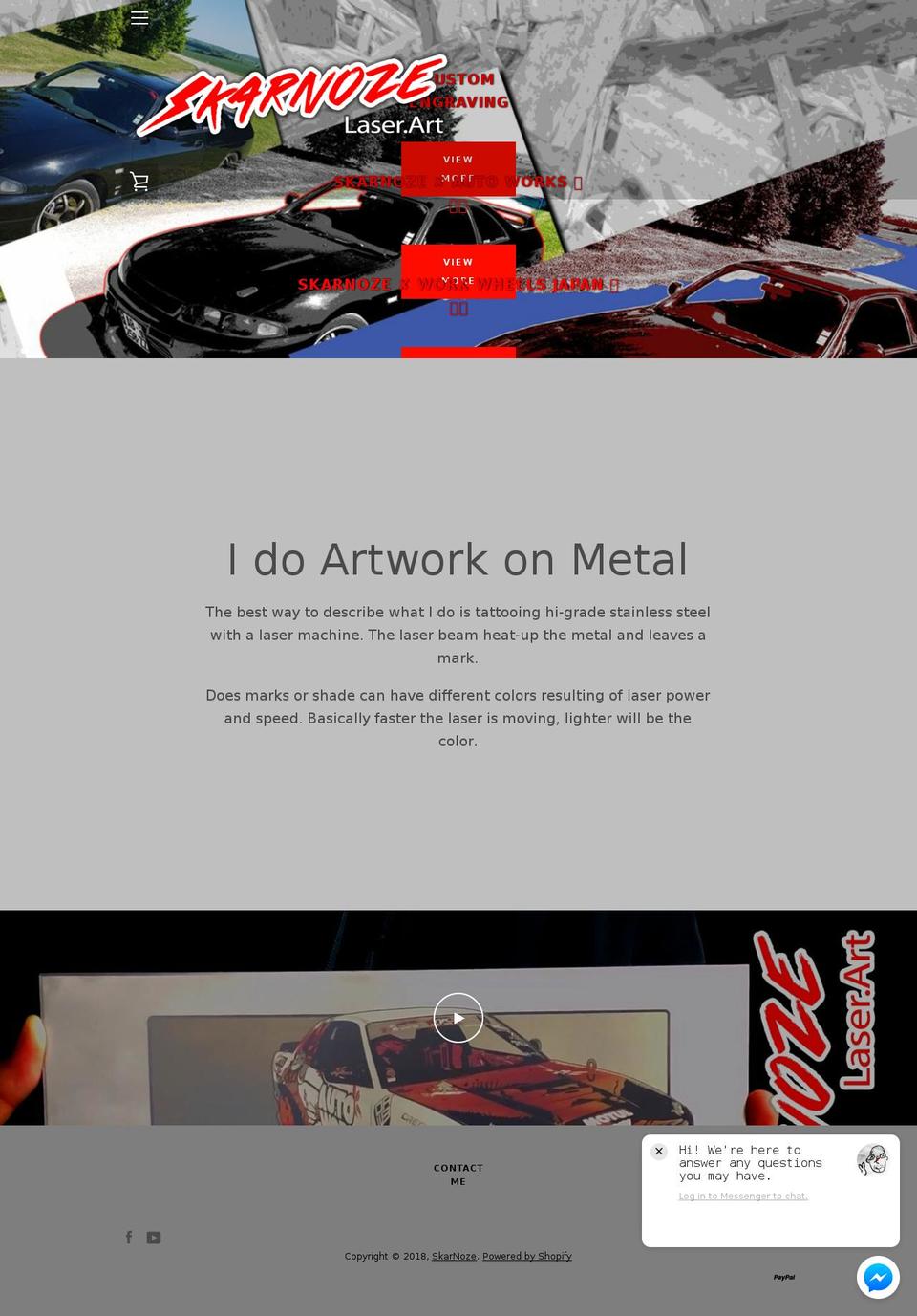 skarnoze.com — Shopify storefront screenshot