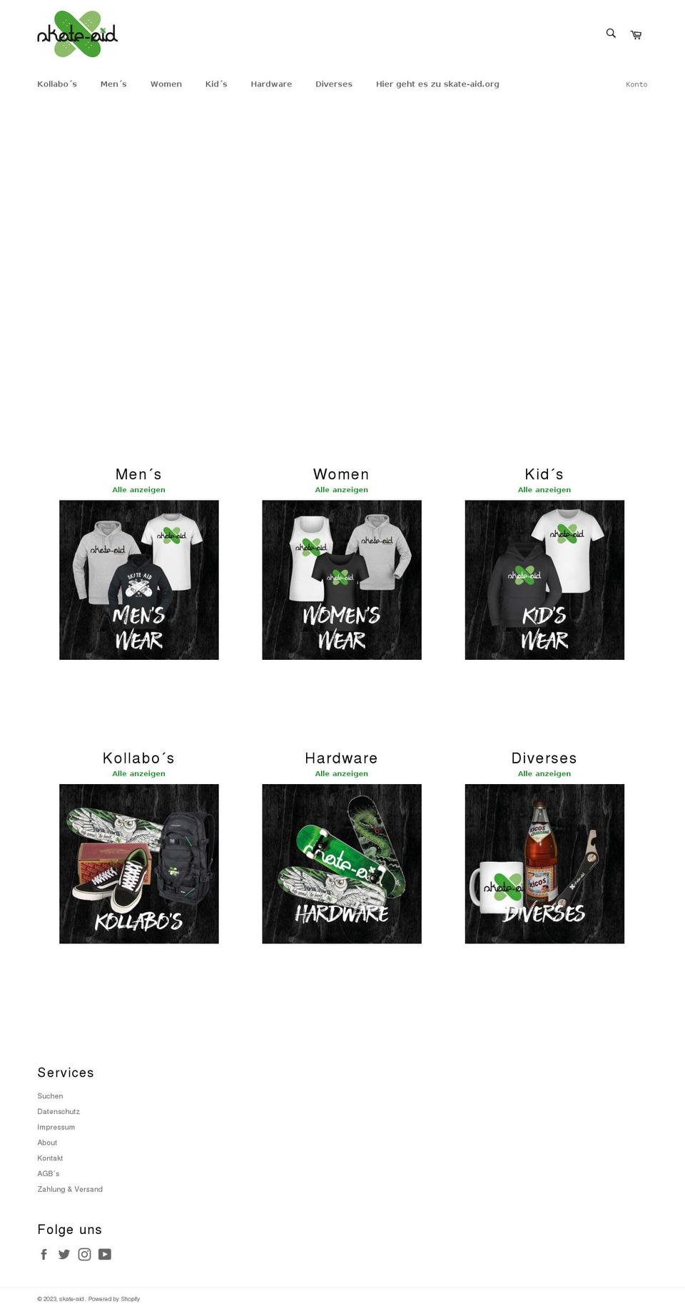 skate-aid.myshopify.com shopify website screenshot