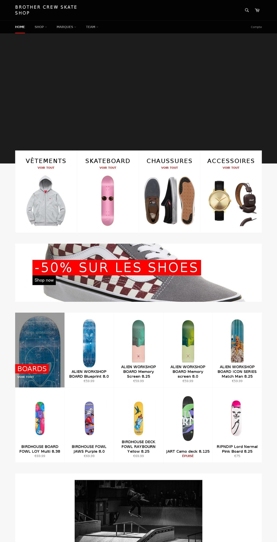 skate-brothercrew.com shopify website screenshot