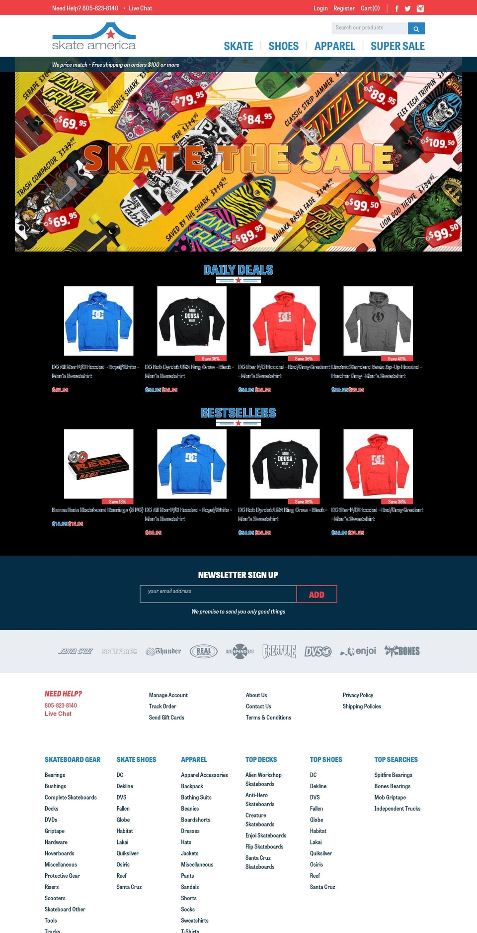 skateamerica.com shopify website screenshot