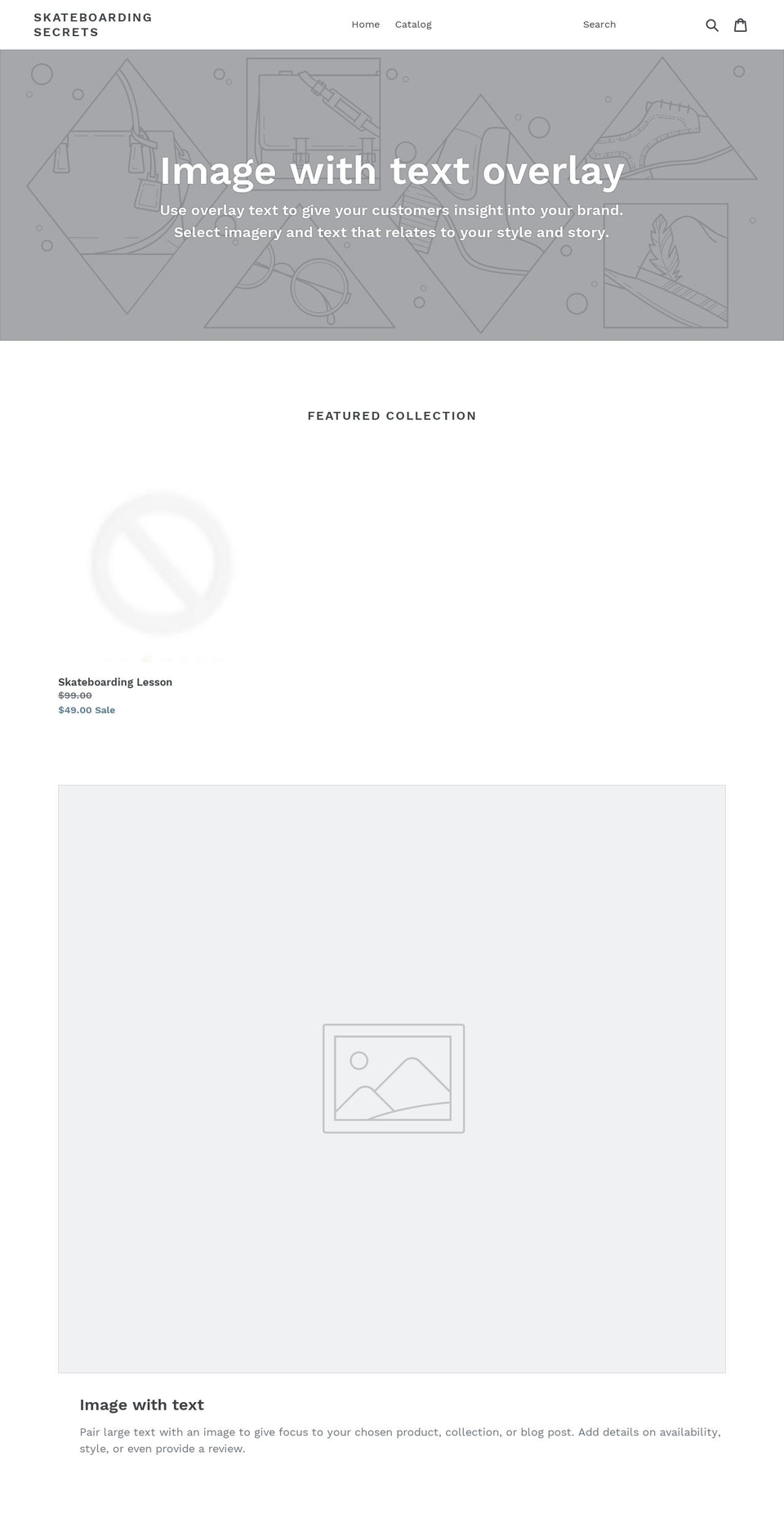 skateboardingsecrets.com — Shopify storefront screenshot
