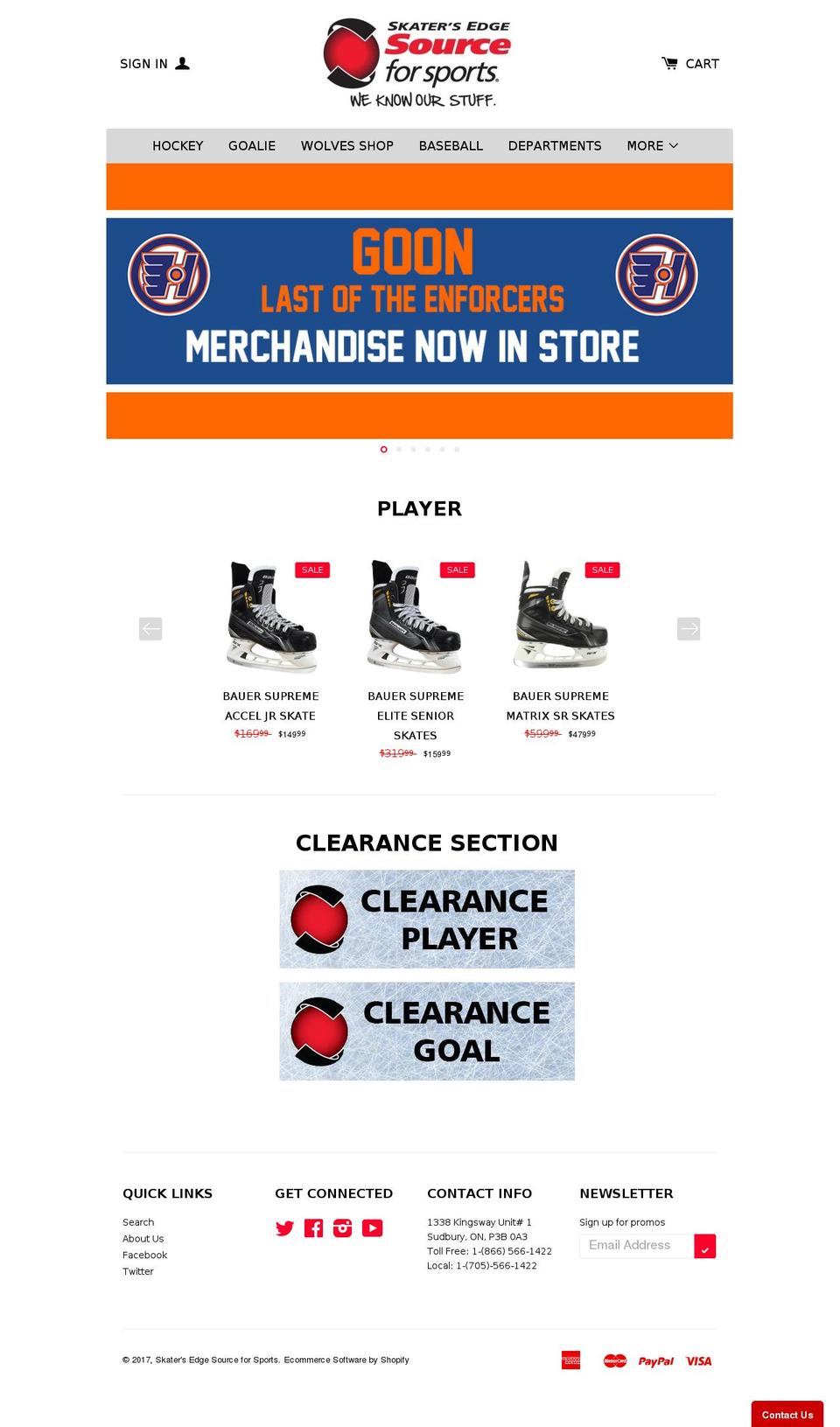 skatersedgesudbury.com shopify website screenshot