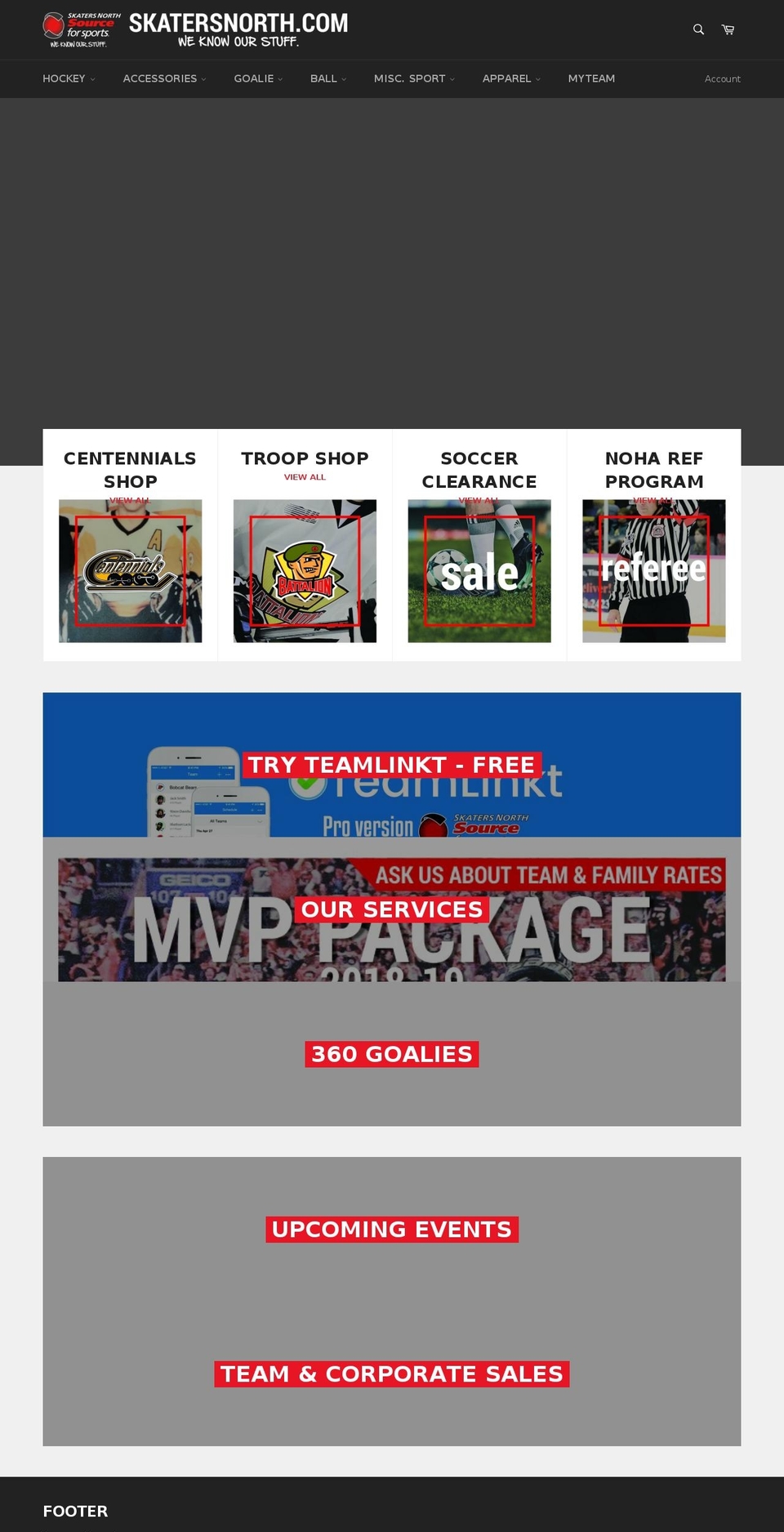 skatersnorth.com — Shopify storefront screenshot