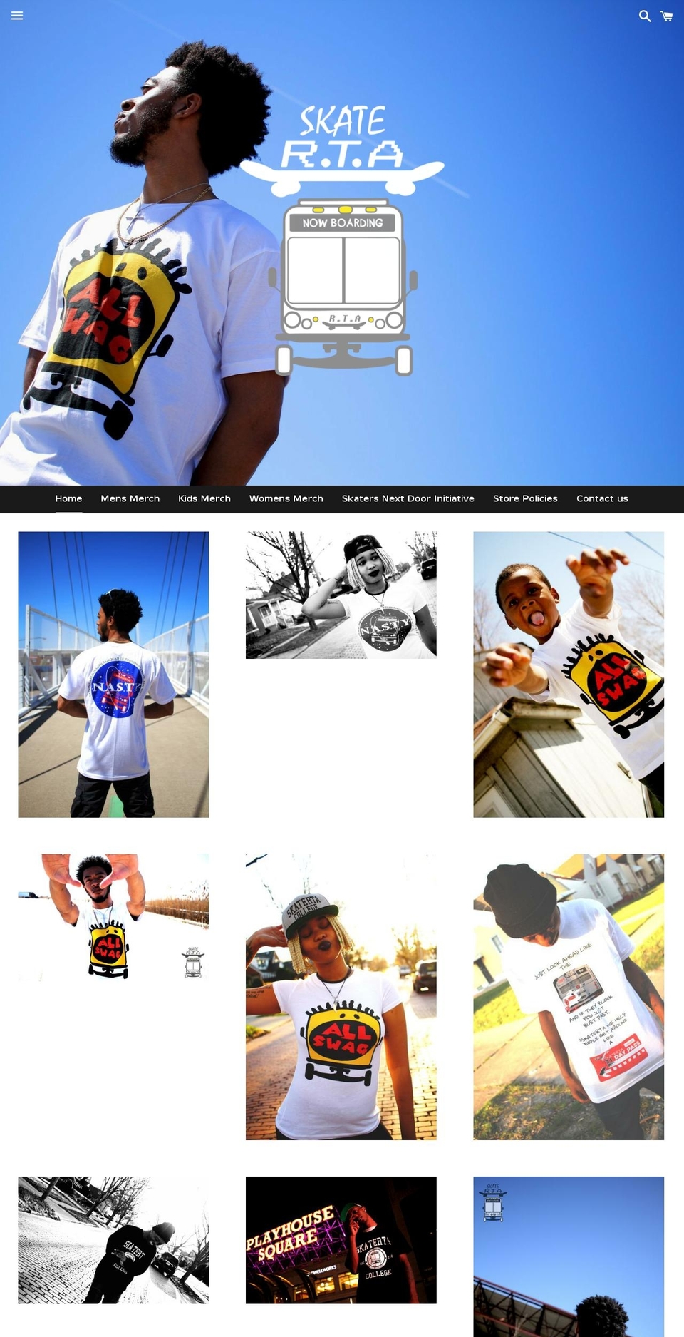 skatertastore.com shopify website screenshot
