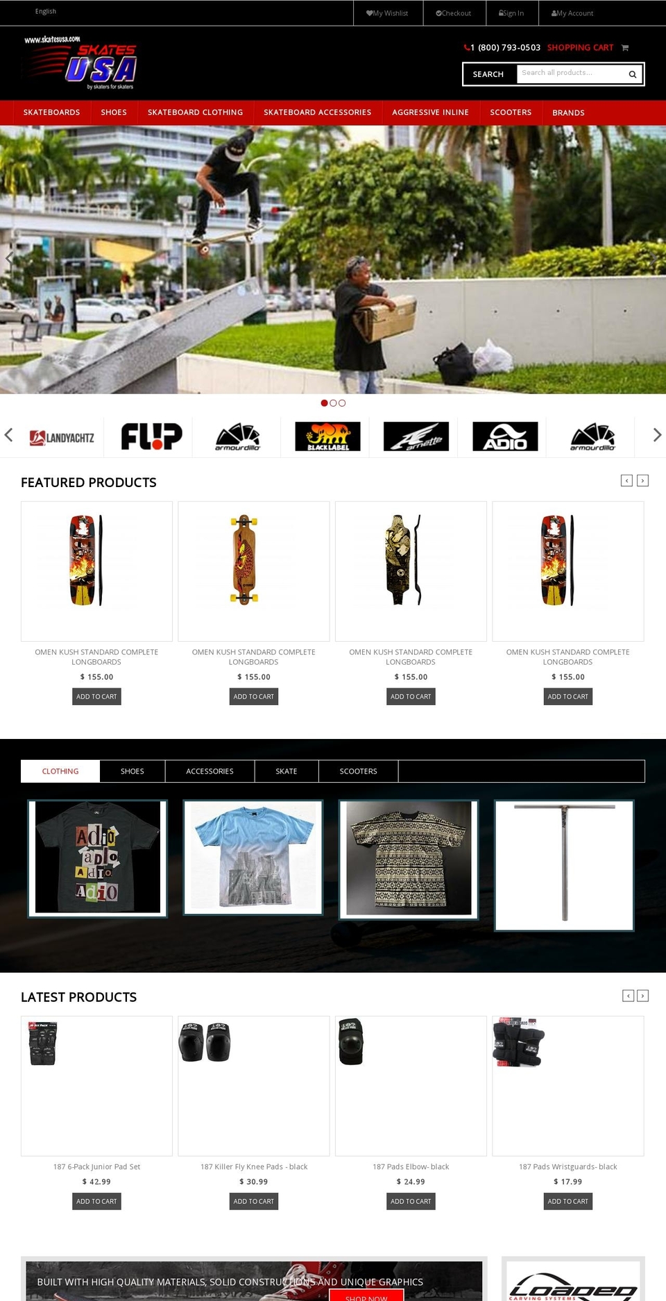 skatesusa.com shopify website screenshot