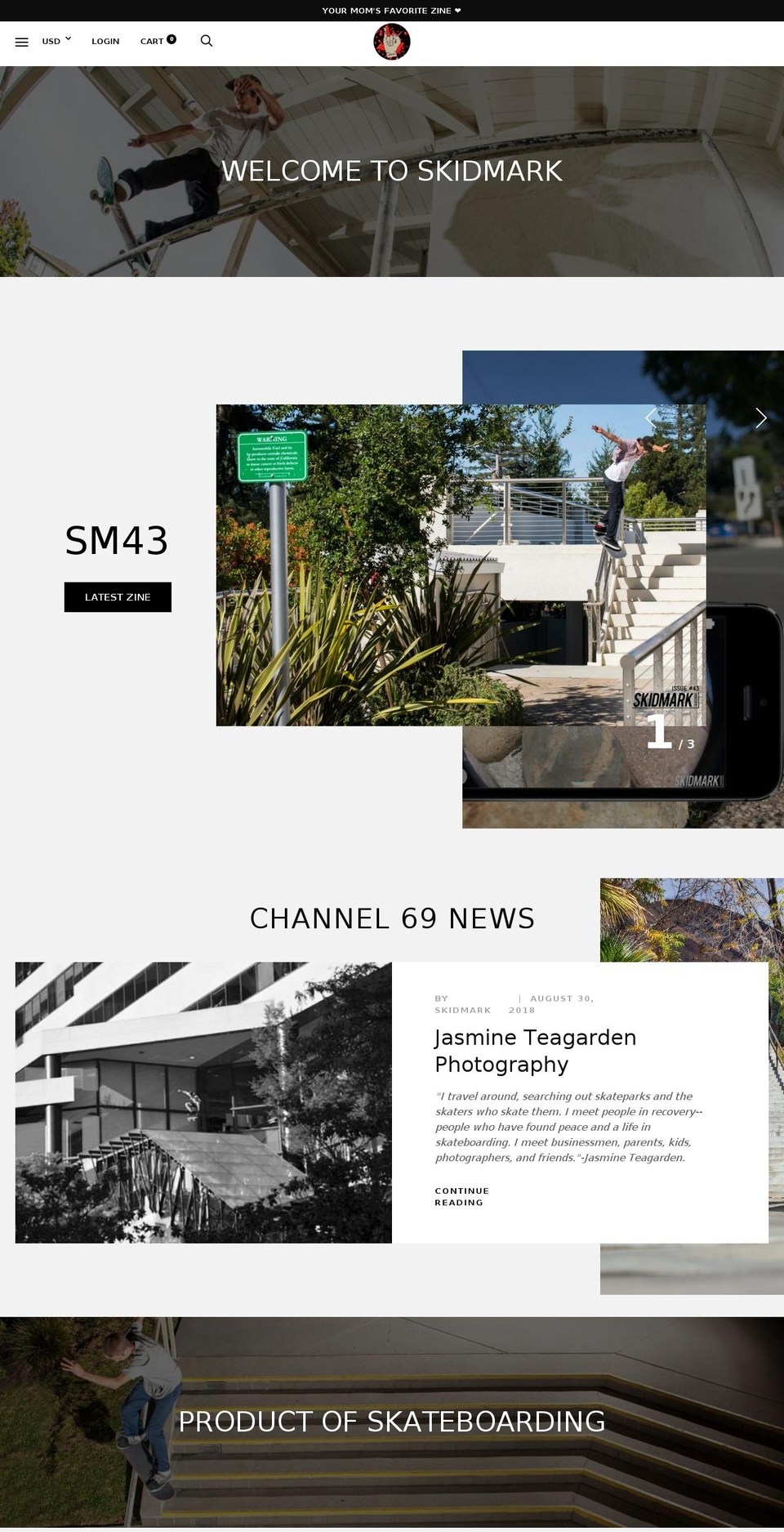 skatevideolibrary.com shopify website screenshot