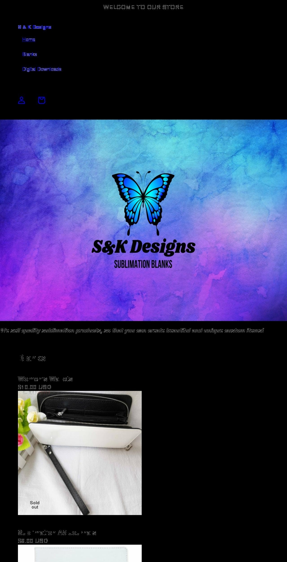 skdesigns2.com shopify website screenshot
