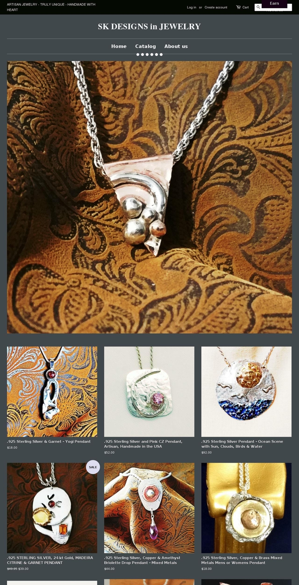 skdesignsinjewelry.com shopify website screenshot