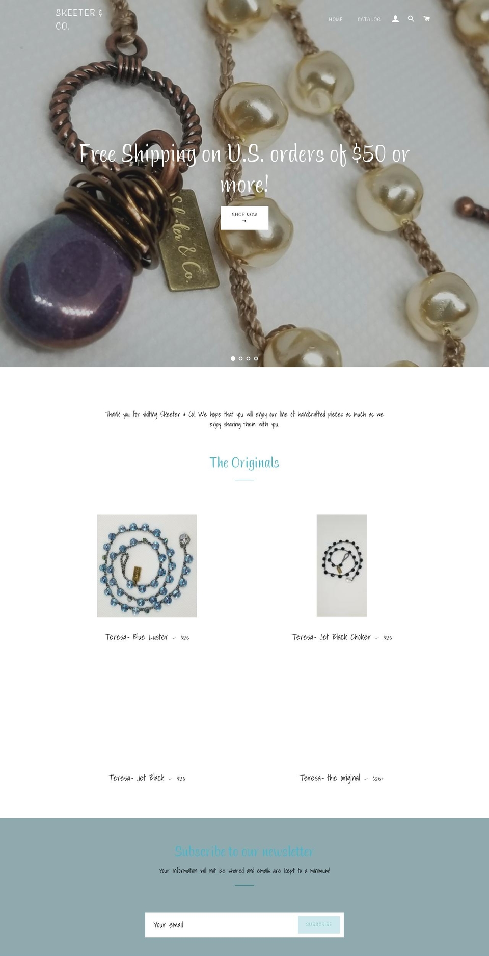 skeeterandco.com — Shopify storefront screenshot
