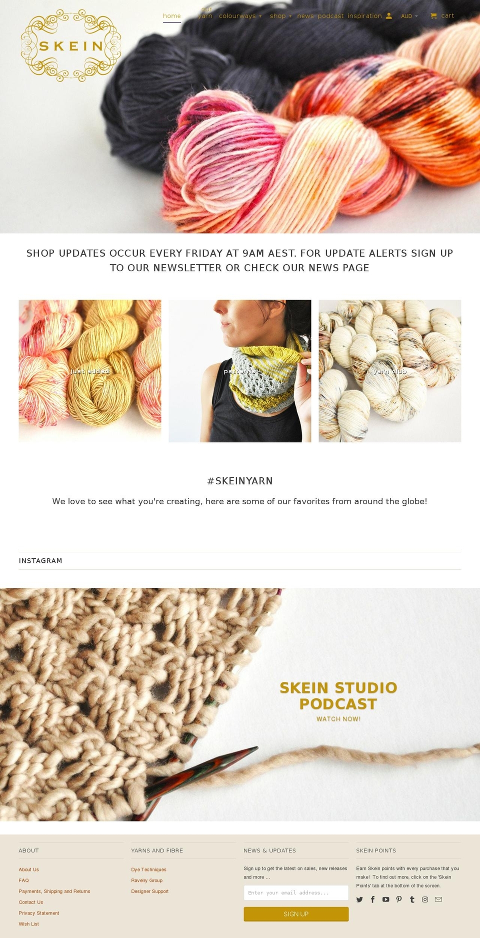 Retina Shopify theme site example skeinyarn.com
