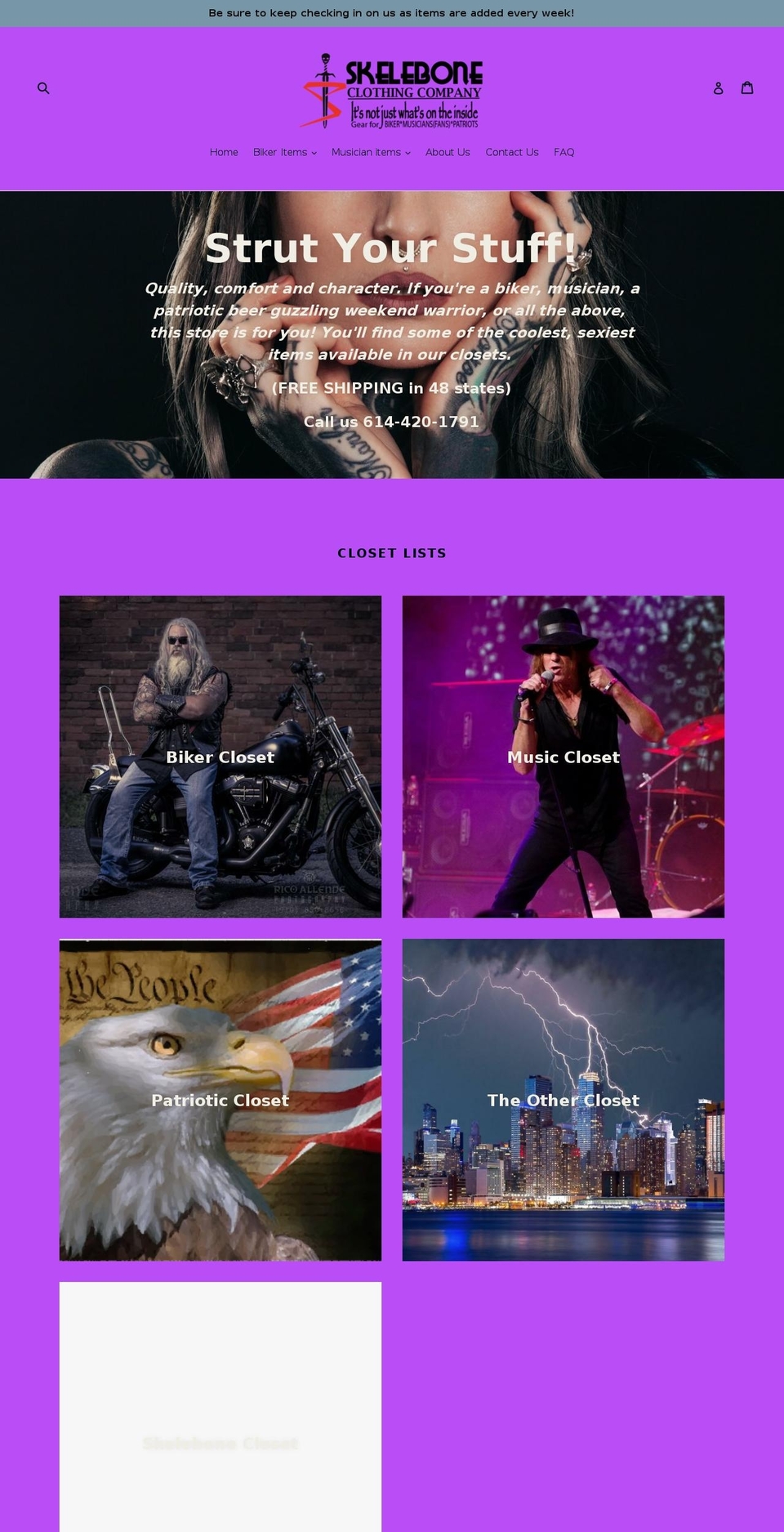skelebone.com — Shopify storefront screenshot