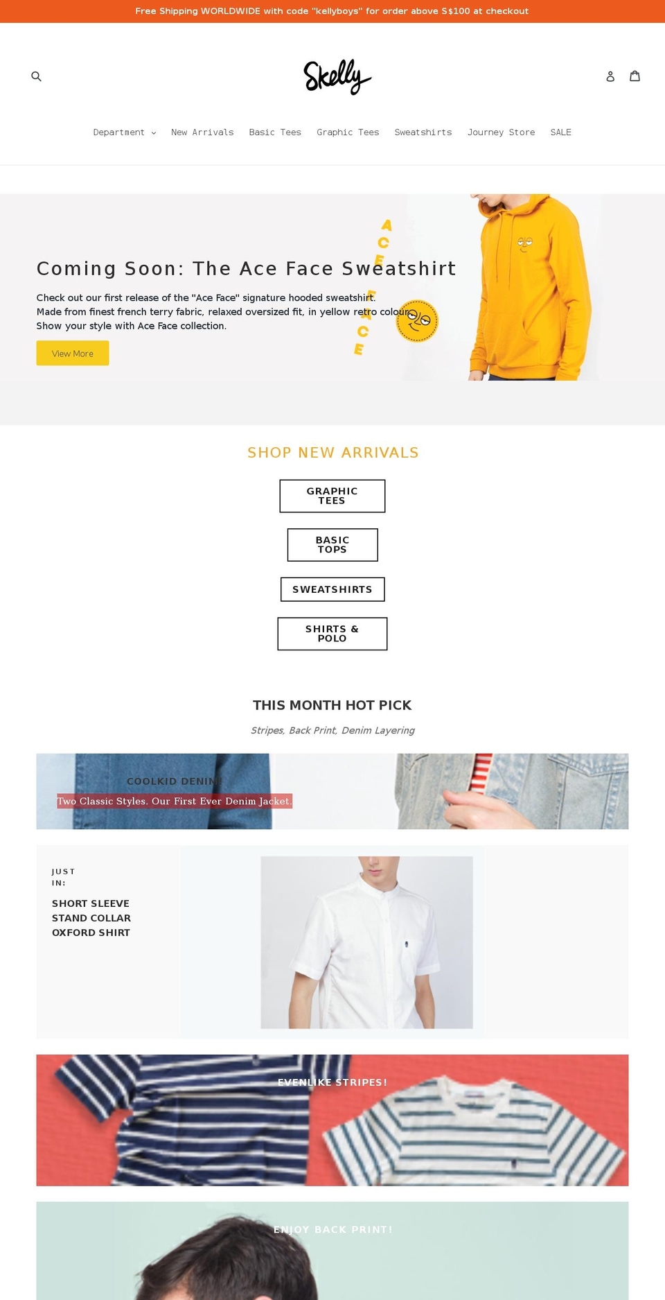 skellyshop.com — Shopify storefront screenshot