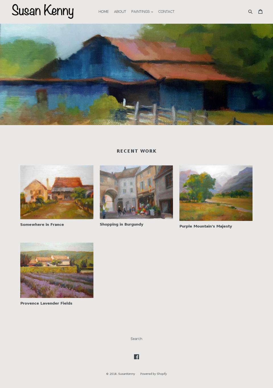 skennyartist.com — Shopify storefront screenshot