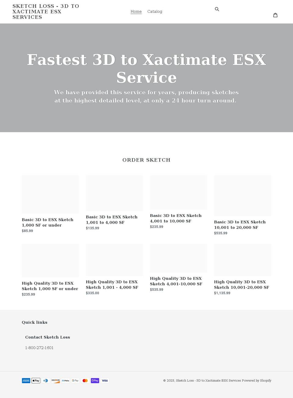 sketch-loss-3d-to-xactimate-esx-services.myshopify.com shopify website screenshot