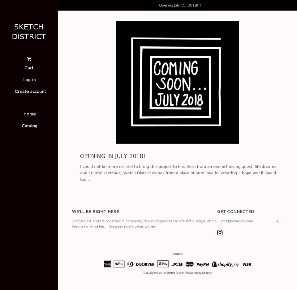 sketchdistrict.com — Shopify storefront screenshot
