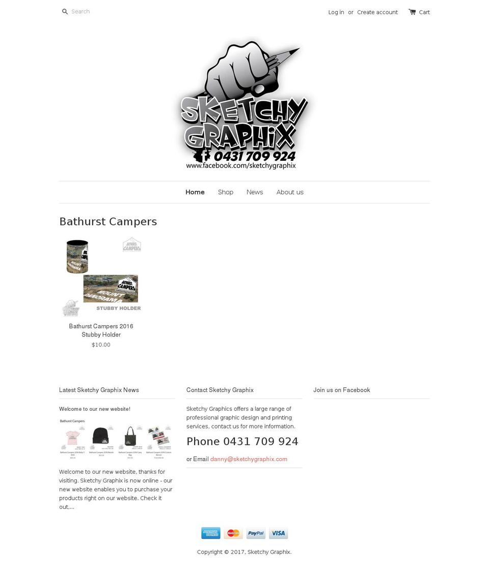 sketchygraphix.com shopify website screenshot