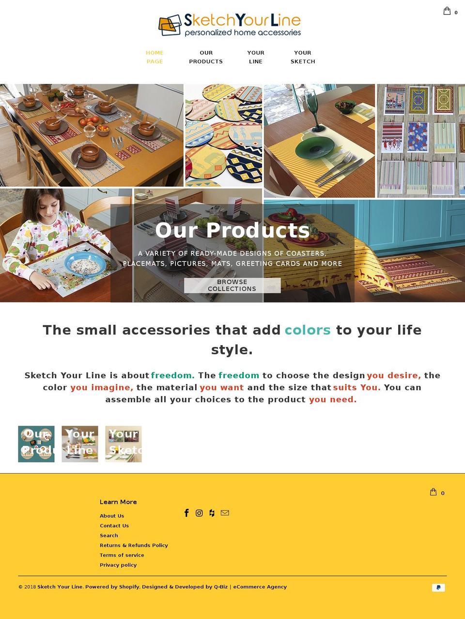 sketchyourline.com shopify website screenshot