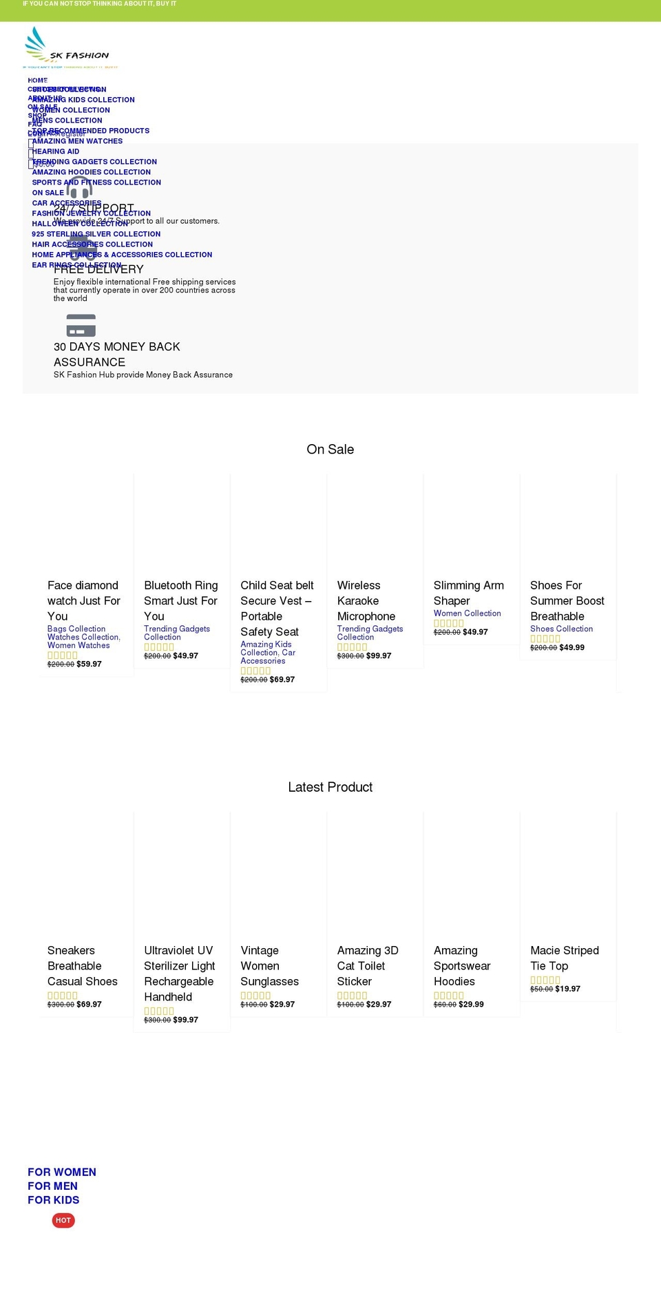 skfashionhub.com — Shopify storefront screenshot