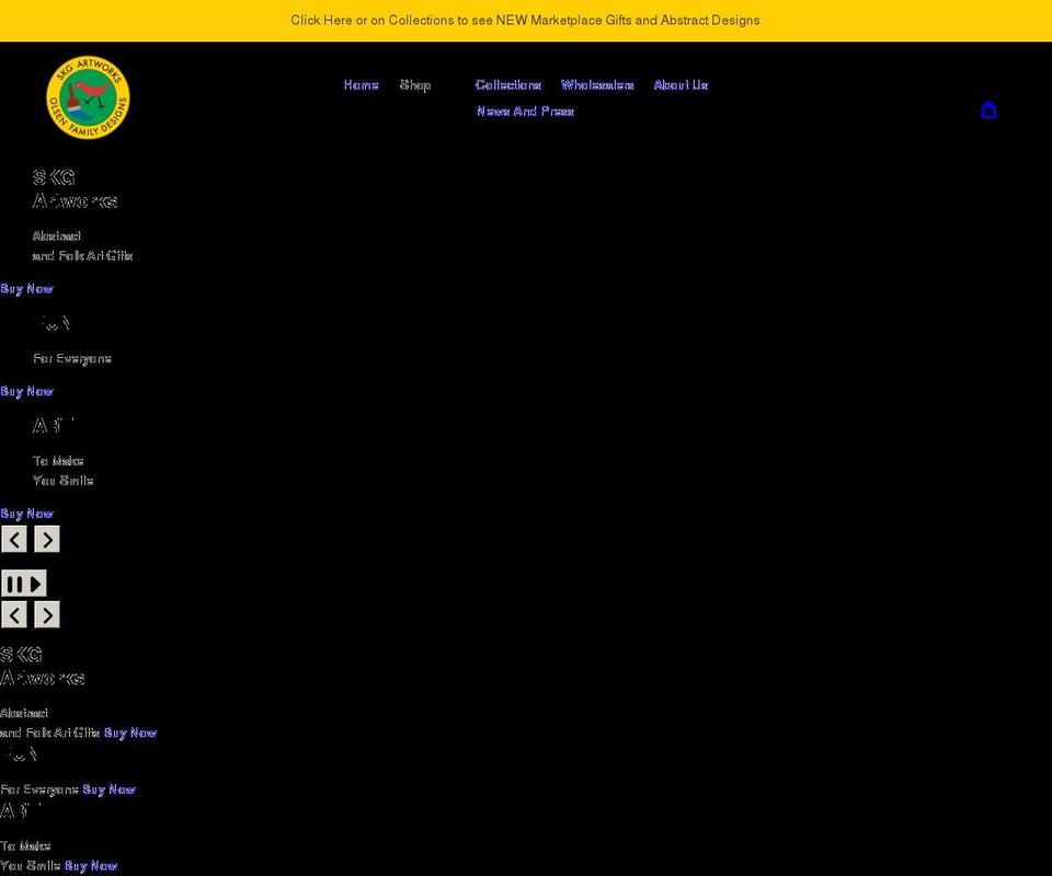 skg-artworks.com shopify website screenshot